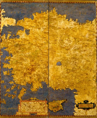 The Anatolian peninsula with modern place names by Ignazio Danti